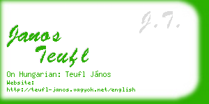 janos teufl business card
